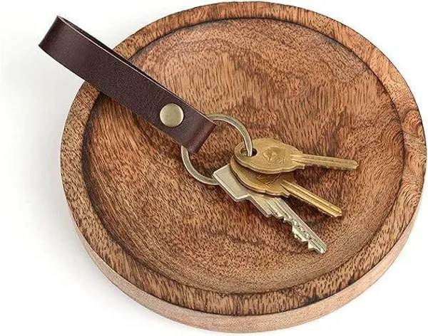 PU_Leather_Keychain_Solid_Metal_Bronze_Handcraft_Key_Ring_Key_Chain