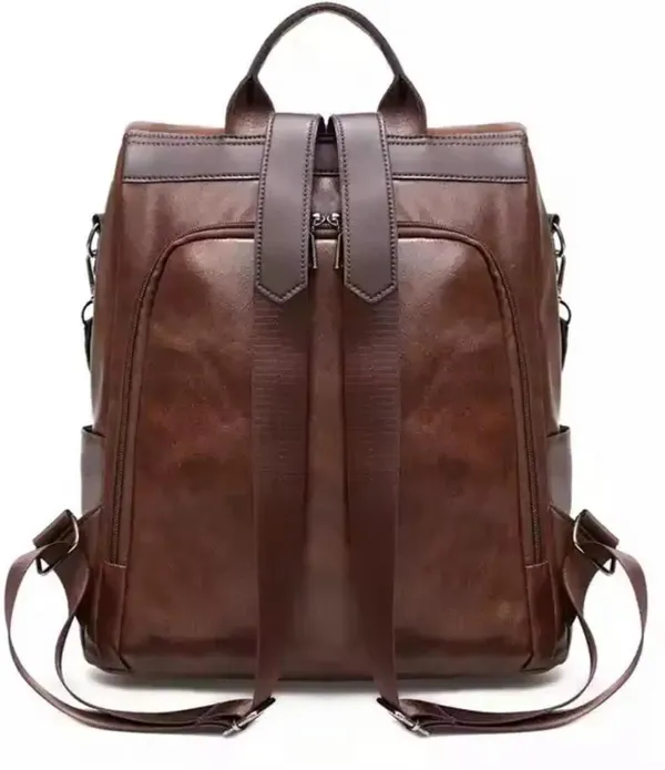 Tan_Laptop_Backpack_Non_Animal_Leather_Casual_Convertible_Backpack_Handbag_Backpack