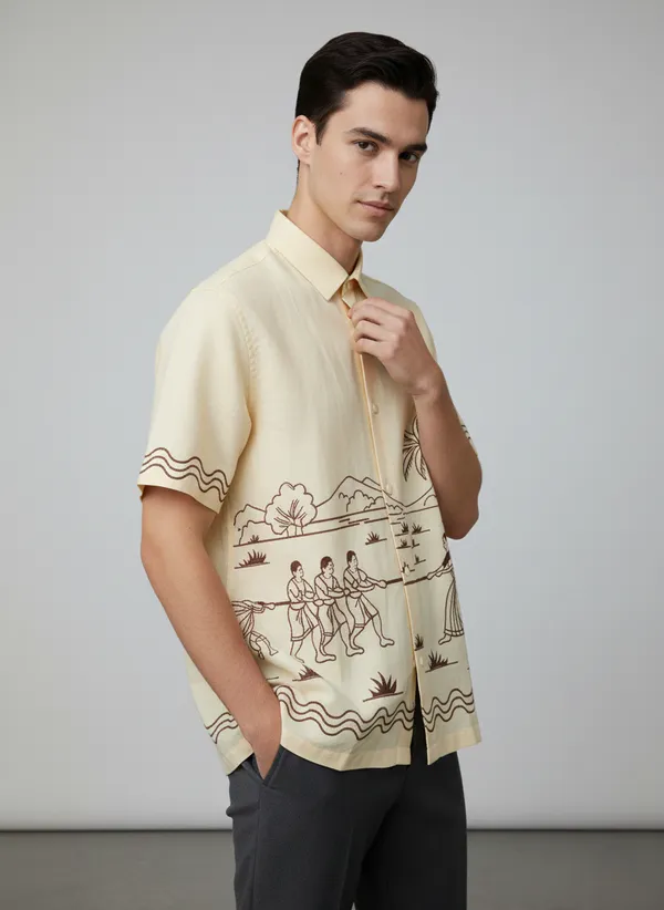 Cream_Cotton_Premium_Shirt_For_Men