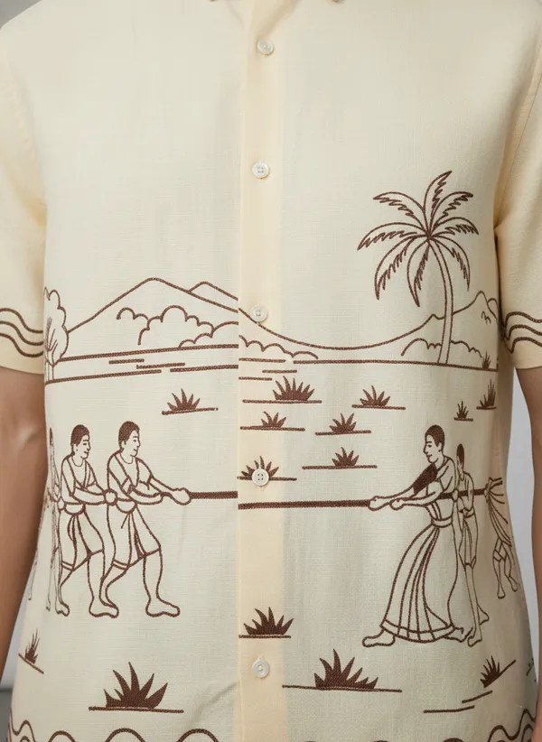 Cream_Cotton_Premium_Shirt_For_Men