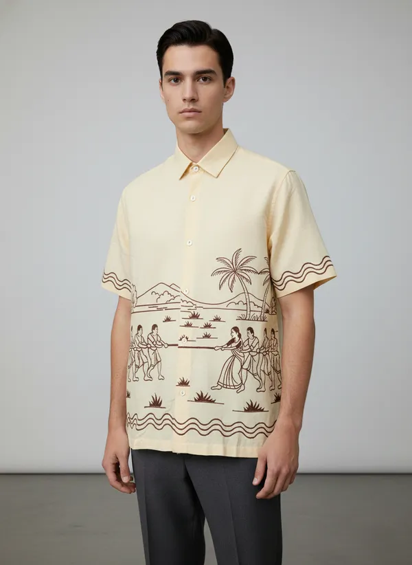 Cream_Cotton_Premium_Shirt_For_Men