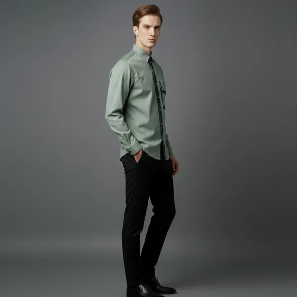 Grey_Cotton_Premium_Shirt_For_Men
