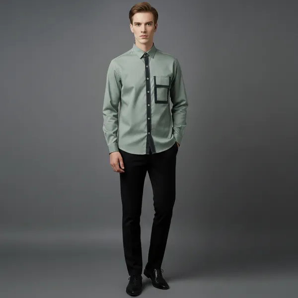 Grey_Cotton_Premium_Shirt_For_Men