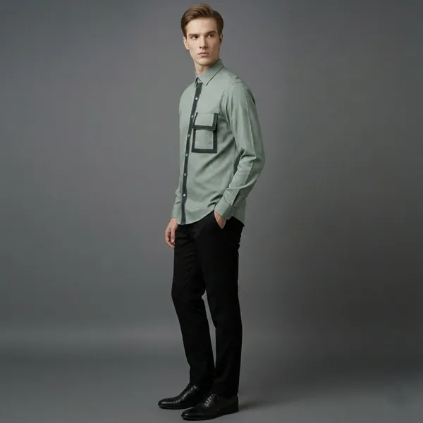 Grey_Cotton_Premium_Shirt_For_Men