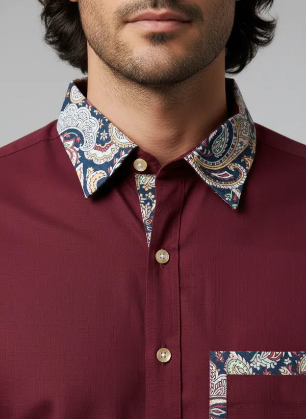 Maroon_Cotton_Premium_Shirt_For_Men