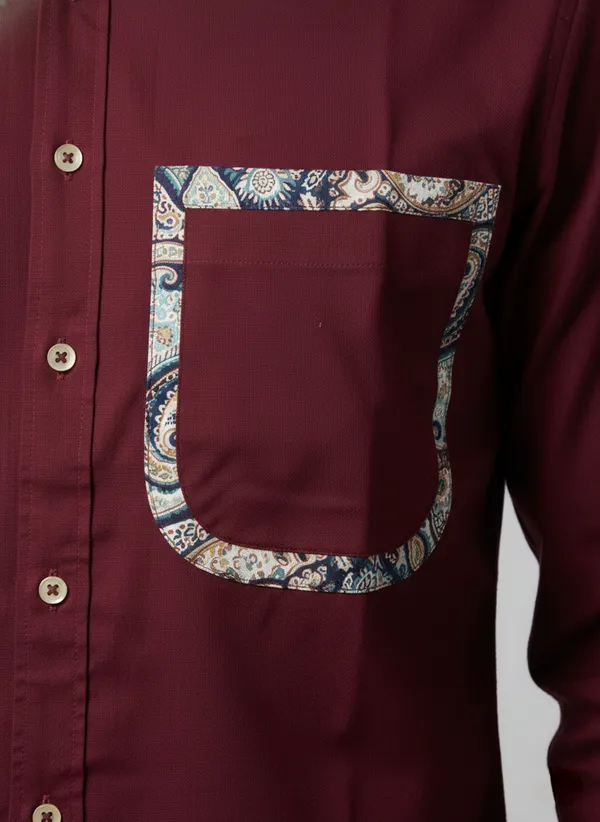 Maroon_Cotton_Premium_Shirt_For_Men