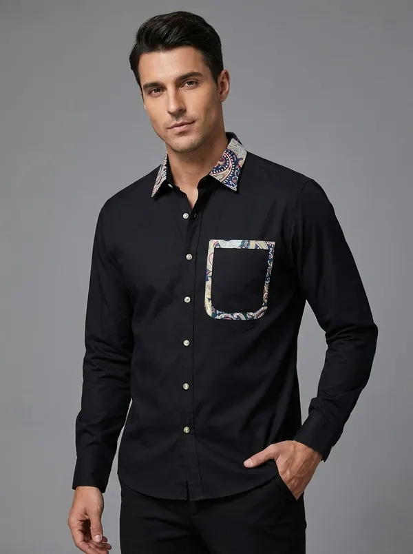 Black_Cotton_Premium_Shirt_For_Men