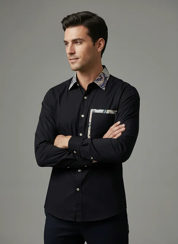 Black_Cotton_Premium_Shirt_For_Men