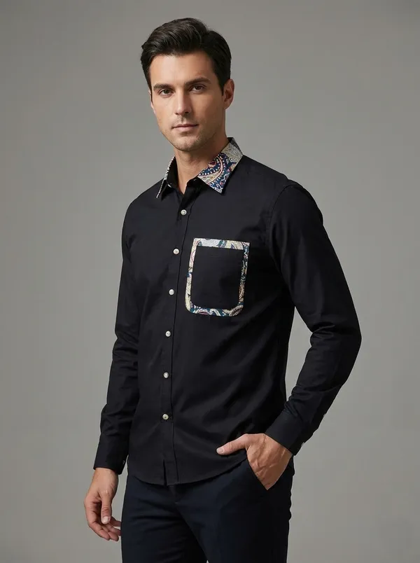 Black_Cotton_Premium_Shirt_For_Men