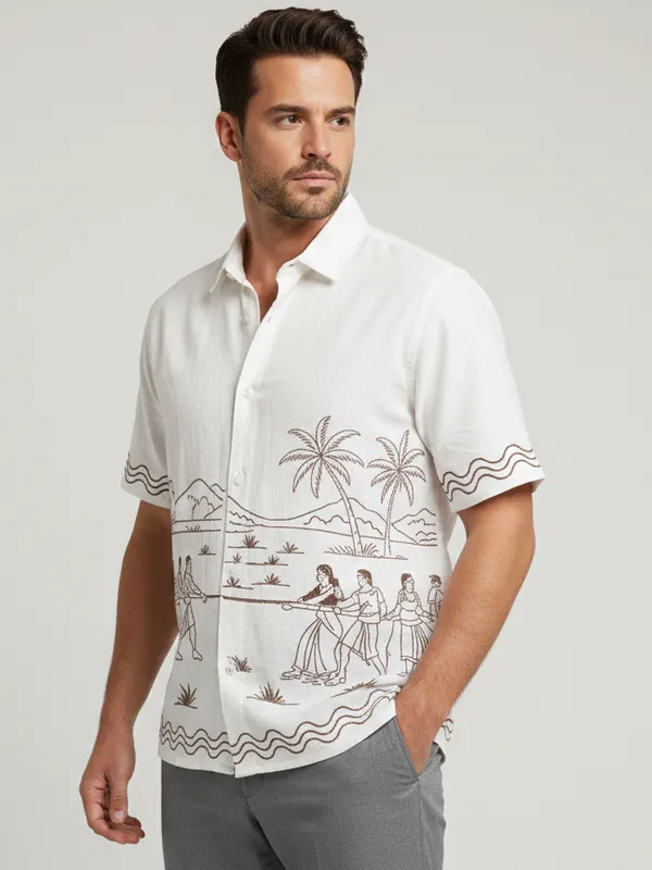 White_Cotton_Premium_Shirt_For_Men