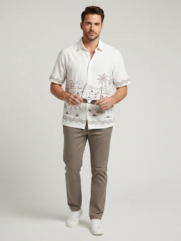 White_Cotton_Premium_Shirt_For_Men