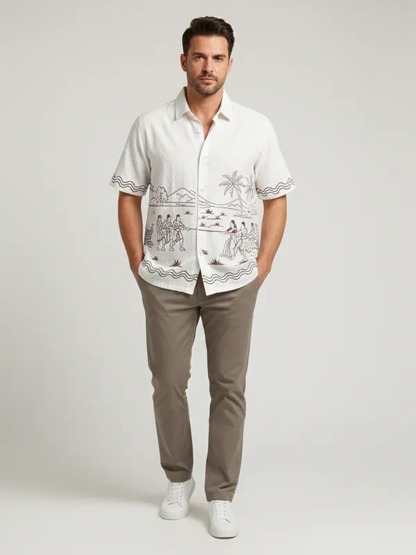 White_Cotton_Premium_Shirt_For_Men