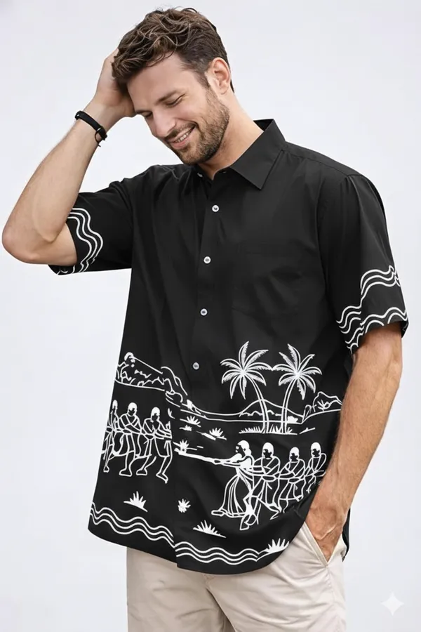 Black__Cotton_Premium_Shirt_For_Men