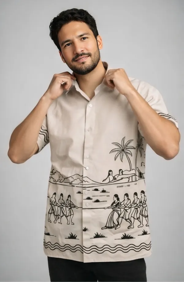 Biege_Cotton_Premium_Shirt_For_Men