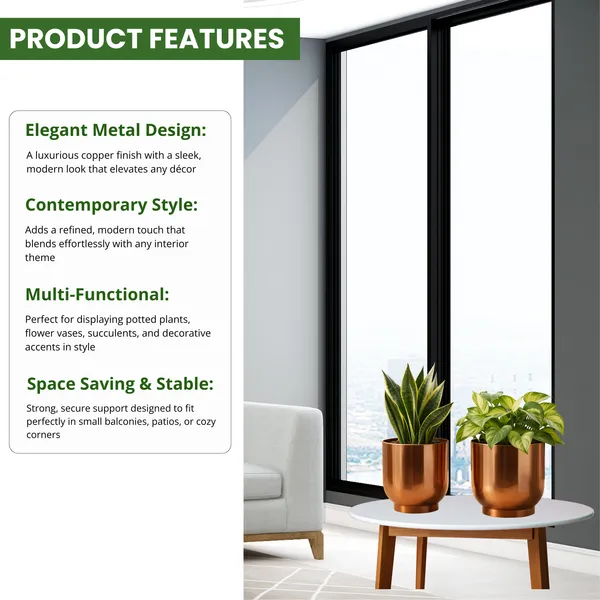 Elegant_Metal_Planters_–_2-Piece_Indoor_Planters_for_Tabletop_&_Floor_|_Balcony_Plant_Stand_&_Flower_Pot_Display_|_Stylish_Metal_Planters_for_Living_Room,_Bedroom_(Copper,_Pack_of_2)