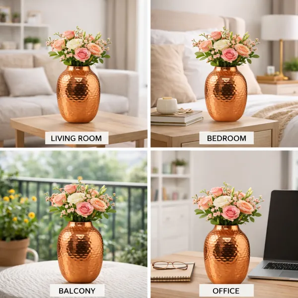 FERTILGRO_Elegant_Copper_Metal_Planter_(Copper)_–_Decorative_Indoor_&_Balcony_Plant_Holder_for_Tabletop_and_Floor_|_Stylish_Flower_Pot_Stand_for_Living_Room_&_Bedroom