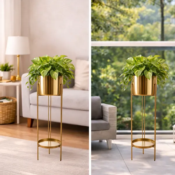 Modern_Metal_Planter_with_Pot_–_Brass_Finish_Decorative_Plant_Stand_for_Living_Room_&_Balcony_Decor_for_Home__Living_Room,_Balcony,_Bedroom_and_Office_(Pack_of_1)