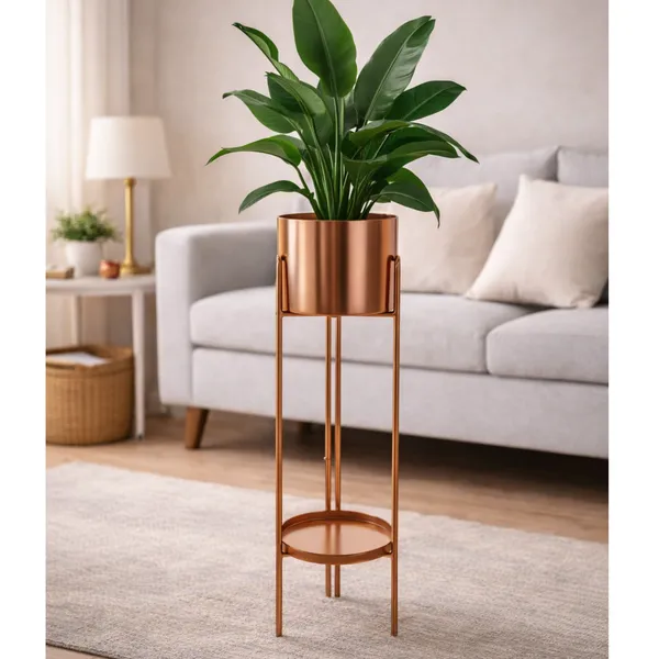 Modern_Metal_Planter_with_Pot_–_Copper_Finish_Decorative_Plant_Stand_for_Living_Room_&_Balcony_Decor_for_Home__Living_Room,_Balcony,_Bedroom_and_Office_(Pack_of_1)