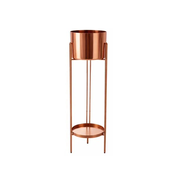 Modern_Metal_Planter_with_Pot_–_Copper_Finish_Decorative_Plant_Stand_for_Living_Room_&_Balcony_Decor_for_Home__Living_Room,_Balcony,_Bedroom_and_Office_(Pack_of_1)