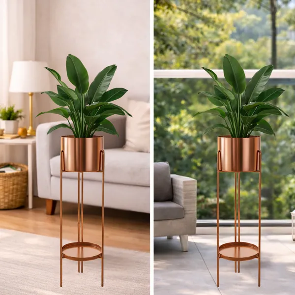 Modern_Metal_Planter_with_Pot_–_Copper_Finish_Decorative_Plant_Stand_for_Living_Room_&_Balcony_Decor_for_Home__Living_Room,_Balcony,_Bedroom_and_Office_(Pack_of_1)