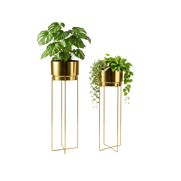 Modern_Metal_Plant_Stand_with_Pots_–_Brass_Finish_Plant_Stand_for_Living_Room_&_Balcony_Decor_for_Home__Living_Room,_Balcony,_Bedroom_and_Office_(Pack_of_2)