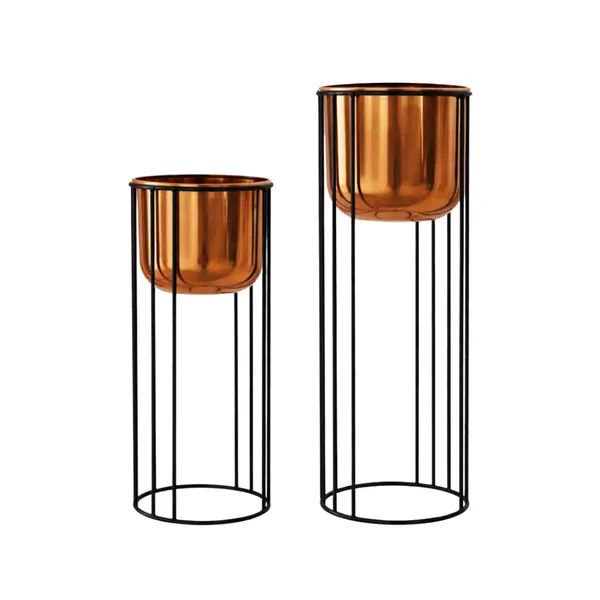 Stylish_Metal_Plant_Stands_with_Pots_–_Brass_Finish_Plant_Stand_for_Living_Room_&_Balcony_Decor_for_Home__Living_Room,_Balcony,_Bedroom_and_Office_(Pack_of_2)