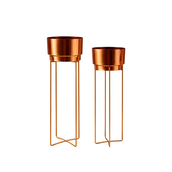 Stylish_Metal_Plant_Stands_with_Pots_–_Copper_Finish_Plant_Stands_for_Living_Room_&_Balcony_Decor_for_Home__Living_Room,_Balcony,_Bedroom_and_Office_(Pack_of_2)
