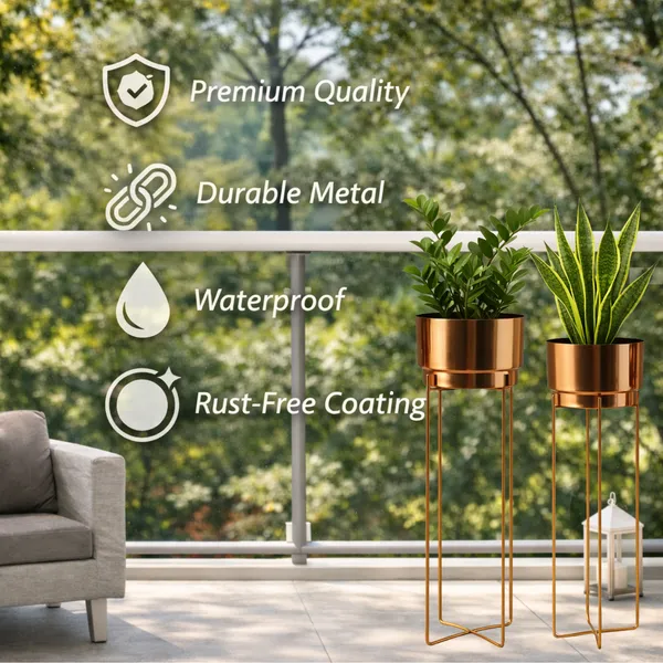 Stylish_Metal_Plant_Stands_with_Pots_–_Copper_Finish_Plant_Stands_for_Living_Room_&_Balcony_Decor_for_Home__Living_Room,_Balcony,_Bedroom_and_Office_(Pack_of_2)