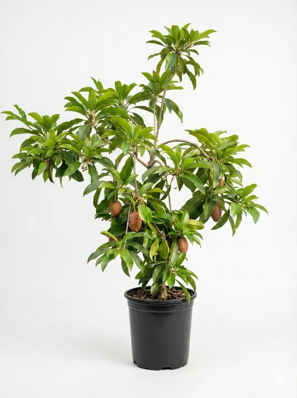 Live_Chiku_Plant,_Sapodilla_Evergreen_Fruit_Tree_for_Home_Gardens,_Drought-Tolerant_with_Sweet_Caramel_Flavored_Fruits.