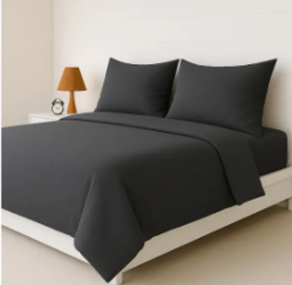 Charcoal_Grey_Pure_Cotton_300_Tc_King_Size_Bedsheet_For_Home_And_Decor