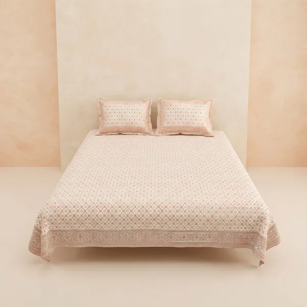 Red_Pure_Cotton_144_Tc_King_Size_Bedsheet_For_Home_And_Decor