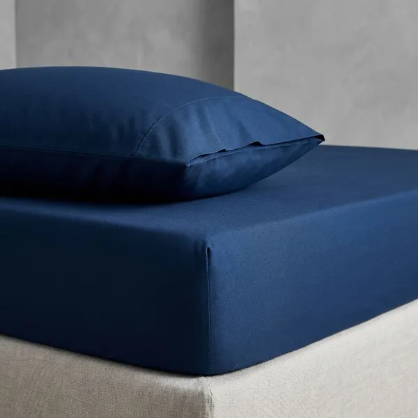 Oxford_Blue_Pure_Bamboo_Fabric_King_Size_Bedsheet_For_Home_And_Decor