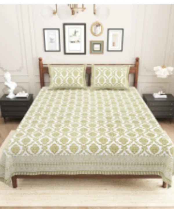 Yellow_Pure_Cotton_144_Tc_King_Size_Bedsheet_For_Home_And_Decor