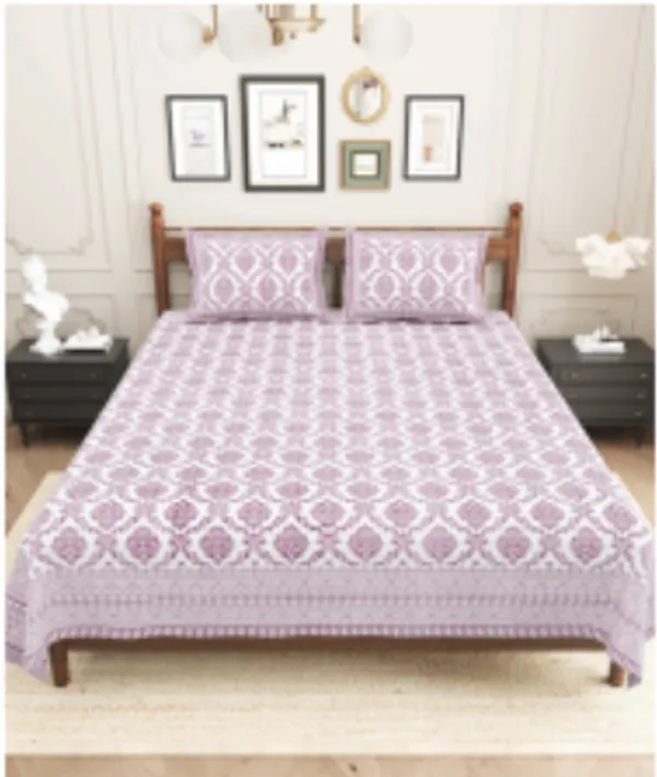 Purple_Pure_Cotton_144_Tc_King_Size_Bedsheet_For_Home_And_Decor