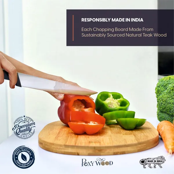 Teak_Wood_Round_Shaped_Chopping_Board_For_Kitchen_&_Home_Decor