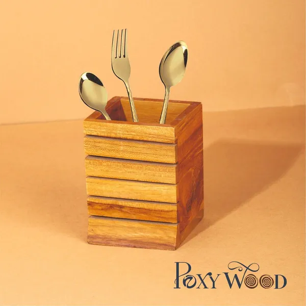 Teak_Wood_Single_Box_Spoon_Stand_For_Kitchen_&_Home_Decor