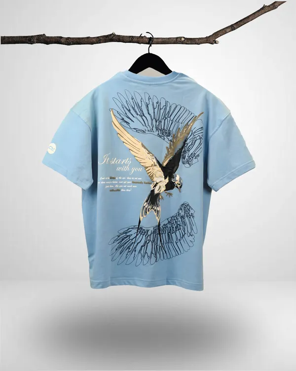 Sky_Blue_Cotton_T-Shirts_For_Unisex