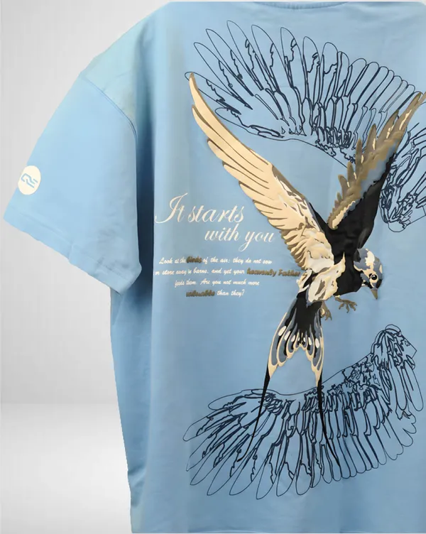 Sky_Blue_Cotton_T-Shirts_For_Unisex