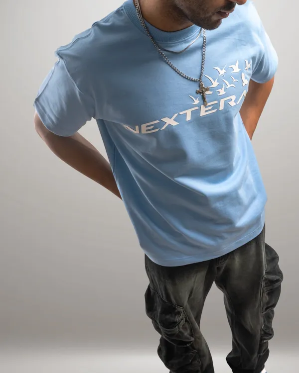 Sky_Blue_Cotton_T-Shirts_For_Unisex