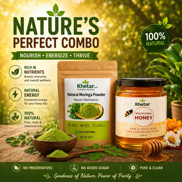 Combo_of_100%_Natural_Moringa_Powder_&_Multifloral_Honey_For_Men_&_Women