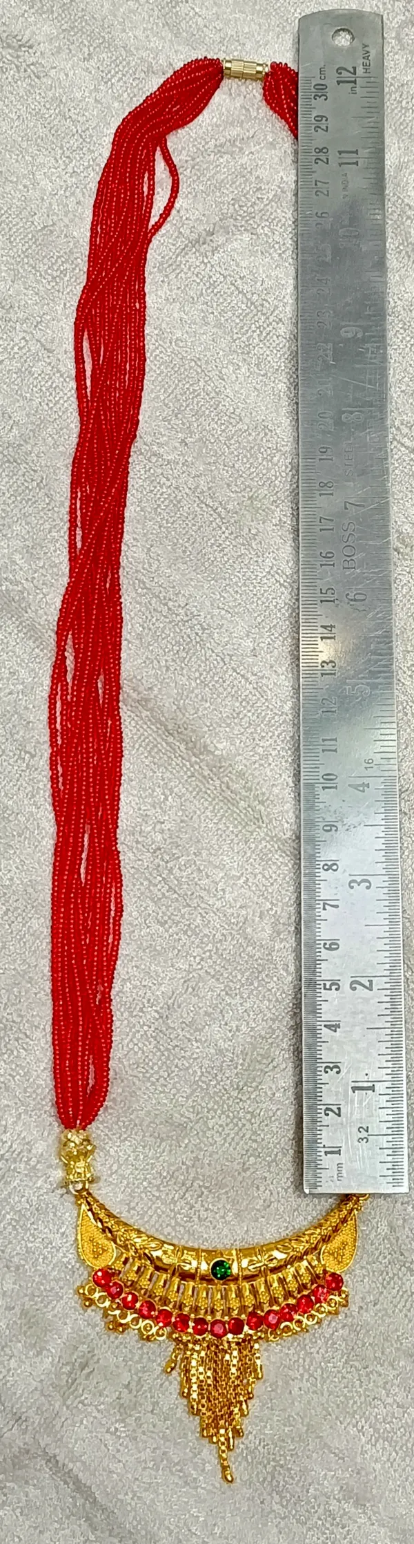Red_Premium_Big_Hasuli_Stone_Alloy_Necklace_For_Women