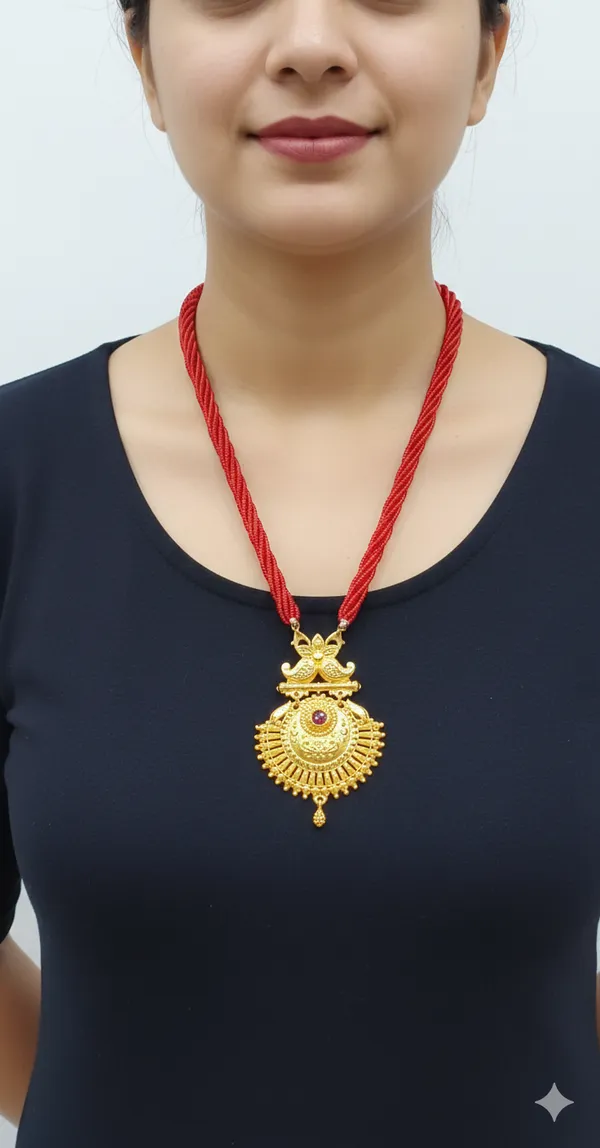 Red_Premium_Bholu_Six-Line_Seed_Beads_Alloy_Necklace_For_Women