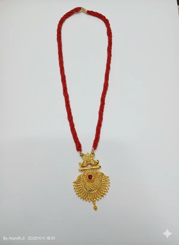 Red_Premium_Bholu_Six-Line_Seed_Beads_Alloy_Necklace_For_Women