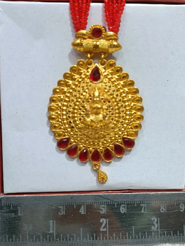 Red_Premium_Divine_Laxmi_Alloy_Necklace_For_Women