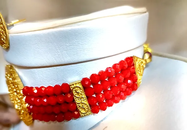 Red_Premium_Round_Chic_Beaded_Alloy_Neck_Set_For_Women