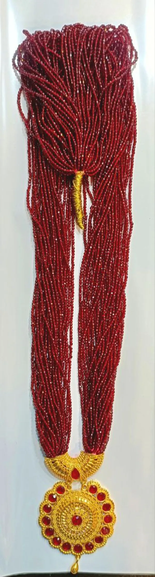 Maroon_Premium_Hydro_Stone_25_Line_Pendant_For_Women