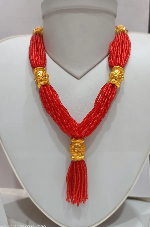 Red_Premium_Thirty_Layer_Statement_Alloy_Necklace_For_Women