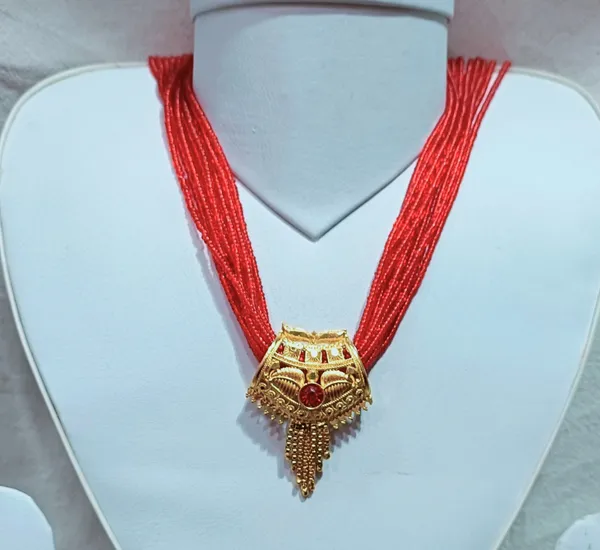 Red_Premium_Trendy_Drop_Alloy_Necklace_For_Women