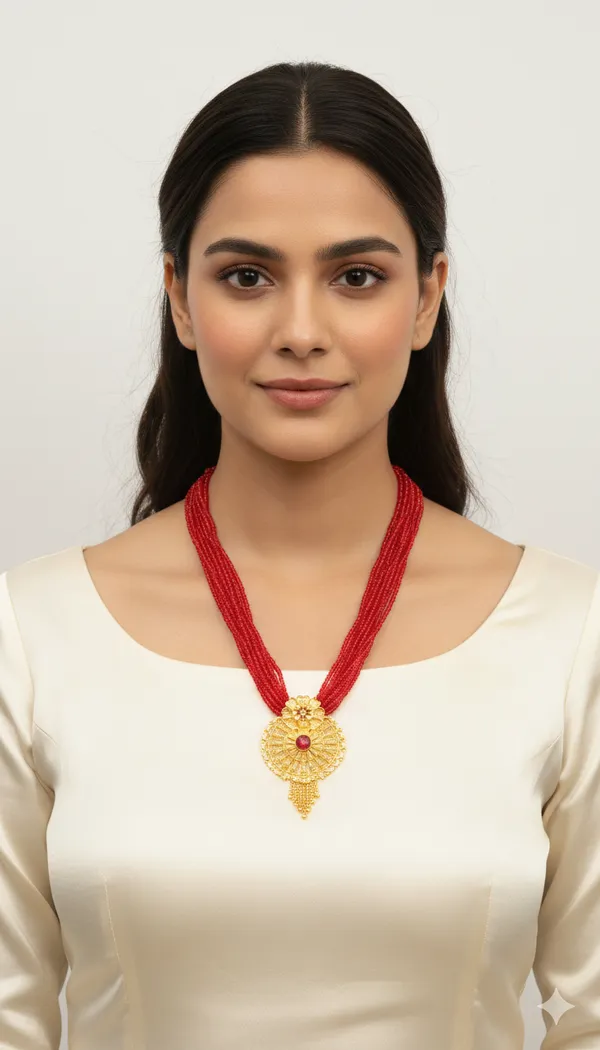 Red_Premium_Rj-9_Round_Drop_Alloy_Pendent_For_Women
