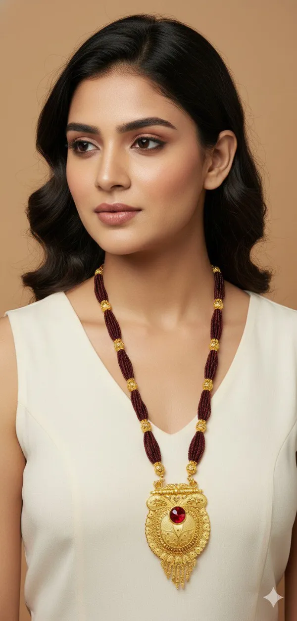 Maroon_Premium_Sk_Dori_Stone_Alloy_Necklace_For_Women